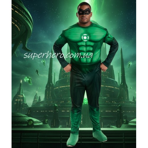 Зелений фонарь DC с зелёной эмблемой и маской XS